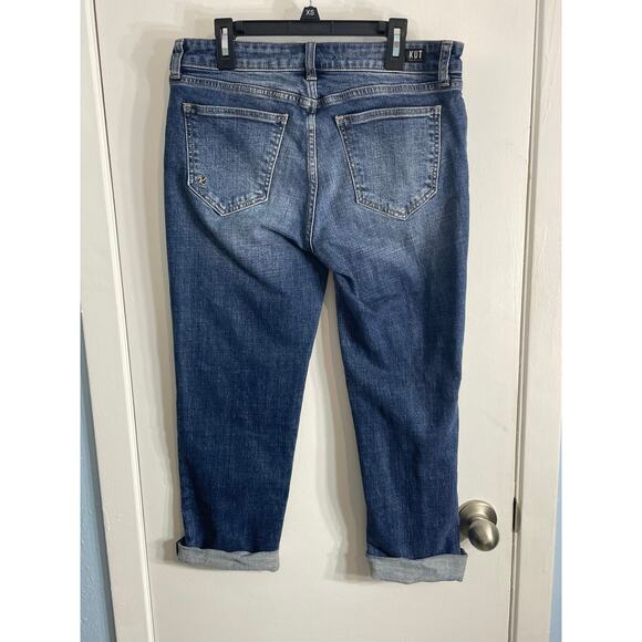Kut From the Kloth Jeans Size 6 Amy Mid Rise Cropped Distressed Festival Boho - Picture 5 of 8